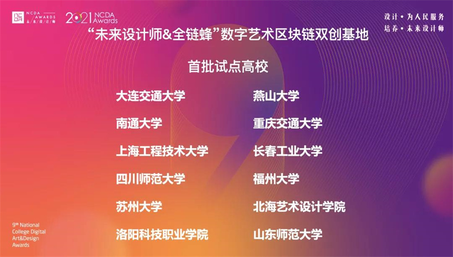 北海艺术设计学院被授予“未来设计师&全链蜂” 数字艺术区块链双创基地